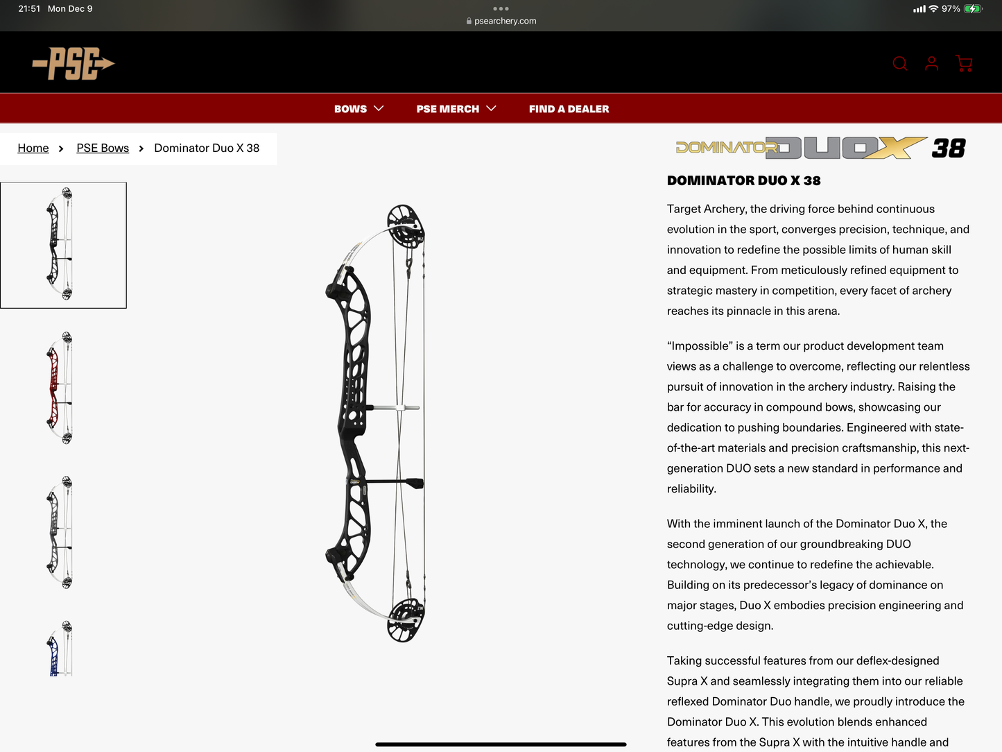 PSE DOMINATOR DUO X 38