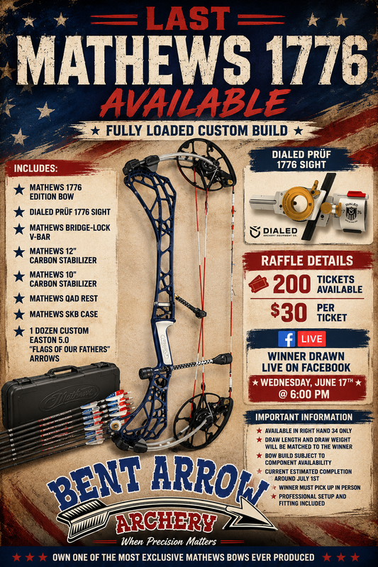 1776 no shipping in store pickup. Drawn Wednesday June 17 6PM ARC 34 Right Hand available for pickup late June